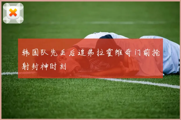 韩国队先丢后追弗拉霍维奇门前抢射封神时刻